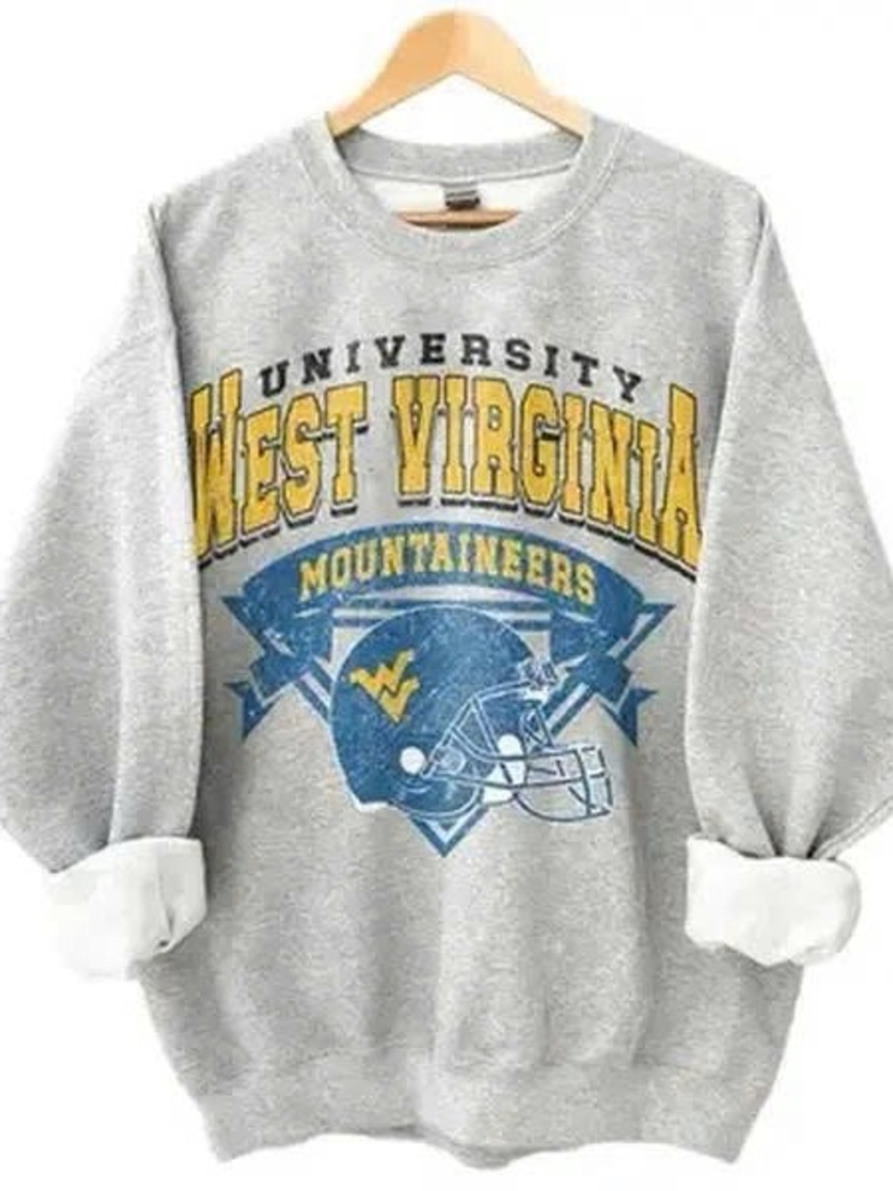 West Virginia Mountaineers Gray Graphic Sweatshirt